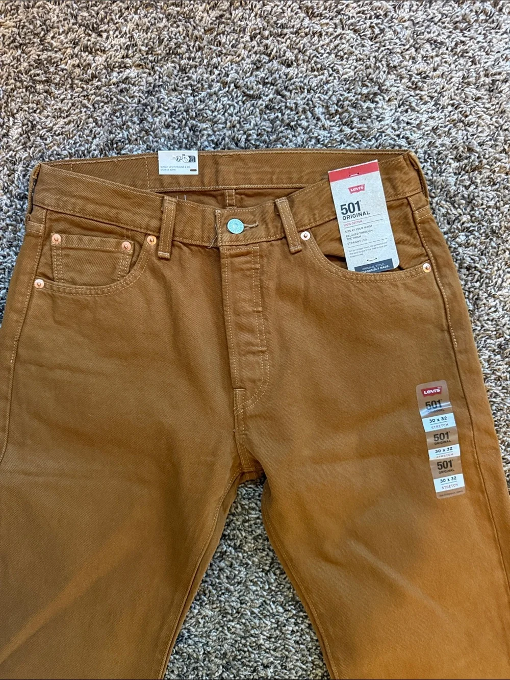 Levi's Men’s Straight Jeans in Caramel Brown